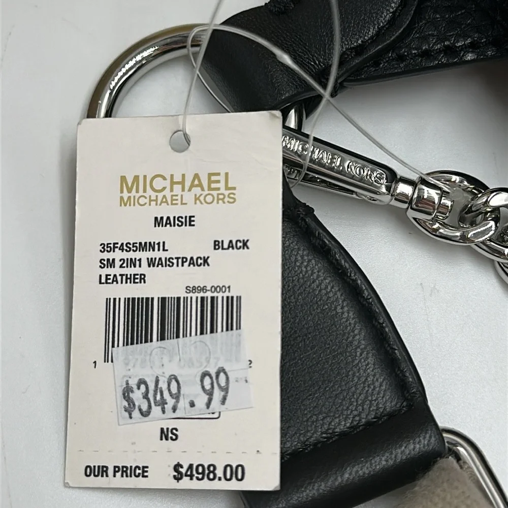 Michael Kors Maisie 2 In 1 Small Leather Waist pack Fanny pack Bag (Black) MK - Picture 16 of 16